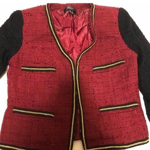 Red business casual top/suit